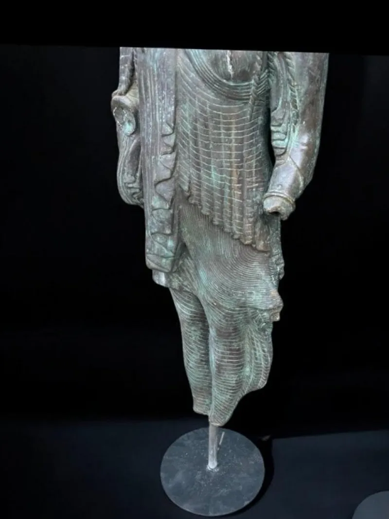 Pamono Large Greek Bronze Sculptures from the Achaean Period, 1940s, Set of 2> Garden Accessories