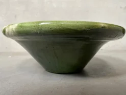 Pamono Large Green Ceramic Bowl, 1980s