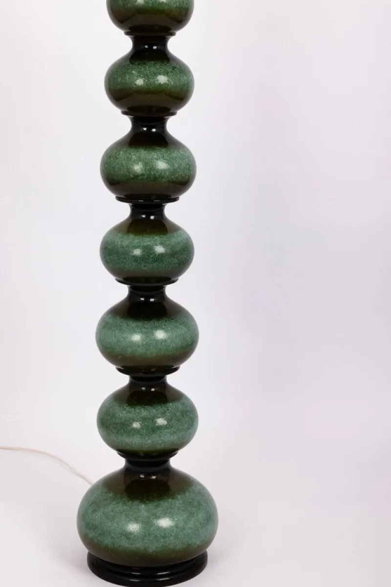 Pamono Large Green Ceramic Floor Lamp from Kaiser Leuchten, Germany, 1970s> Floor Lamps