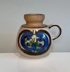 Clearance Pamono Large Handcrafted Ceramic Art Jug by Noomi Backhausen for Søholm, Denmark, 1960s