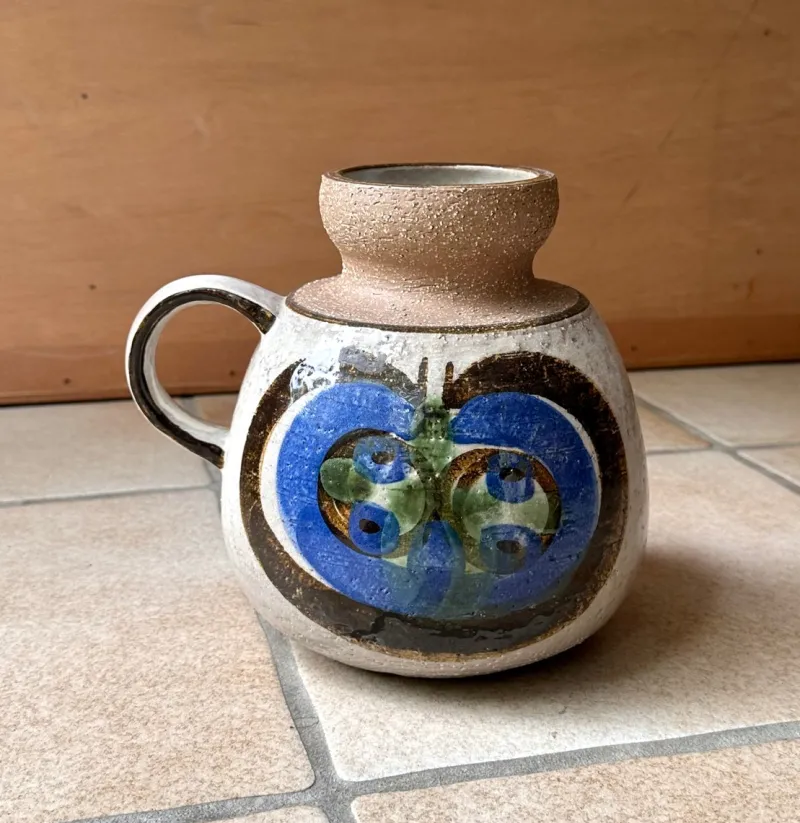 Clearance Pamono Large Handcrafted Ceramic Art Jug by Noomi Backhausen for Søholm, Denmark, 1960s