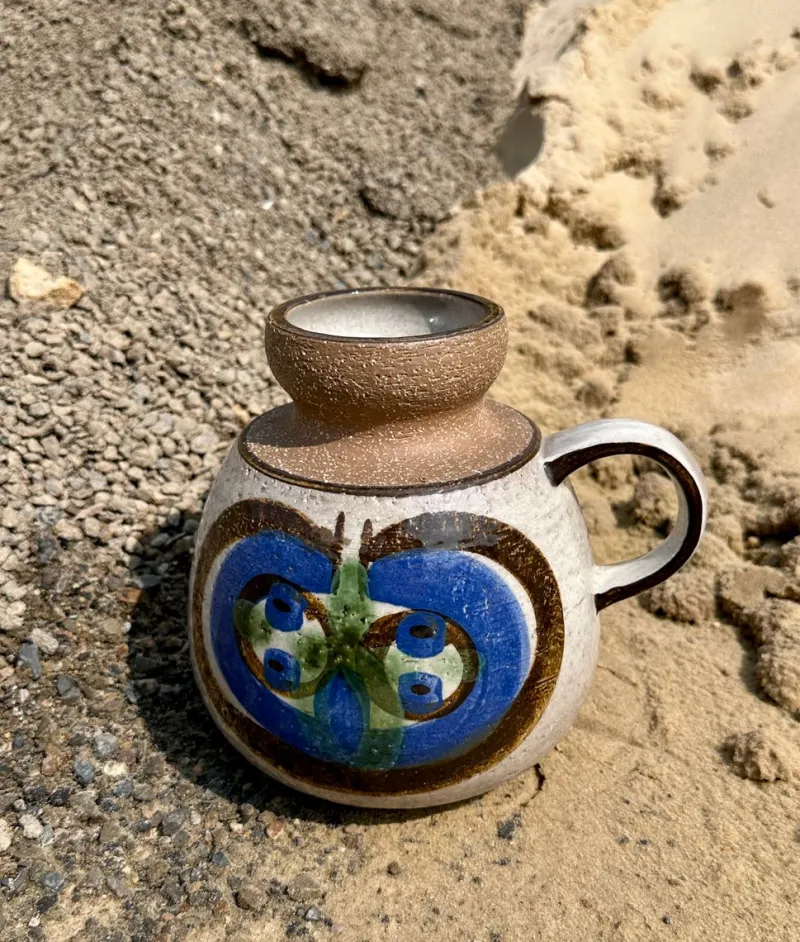 Clearance Pamono Large Handcrafted Ceramic Art Jug by Noomi Backhausen for Søholm, Denmark, 1960s