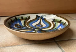 Sale Pamono Large Handcrafted Ceramic Art Bowl by Noomi Backhausen for Søholm, Denmark, 1960s