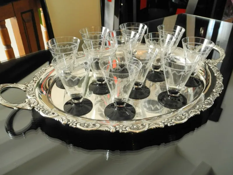Pamono Large Handmade Sterling Silver Platter, 1930s