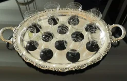 Pamono Large Handmade Sterling Silver Platter, 1930s