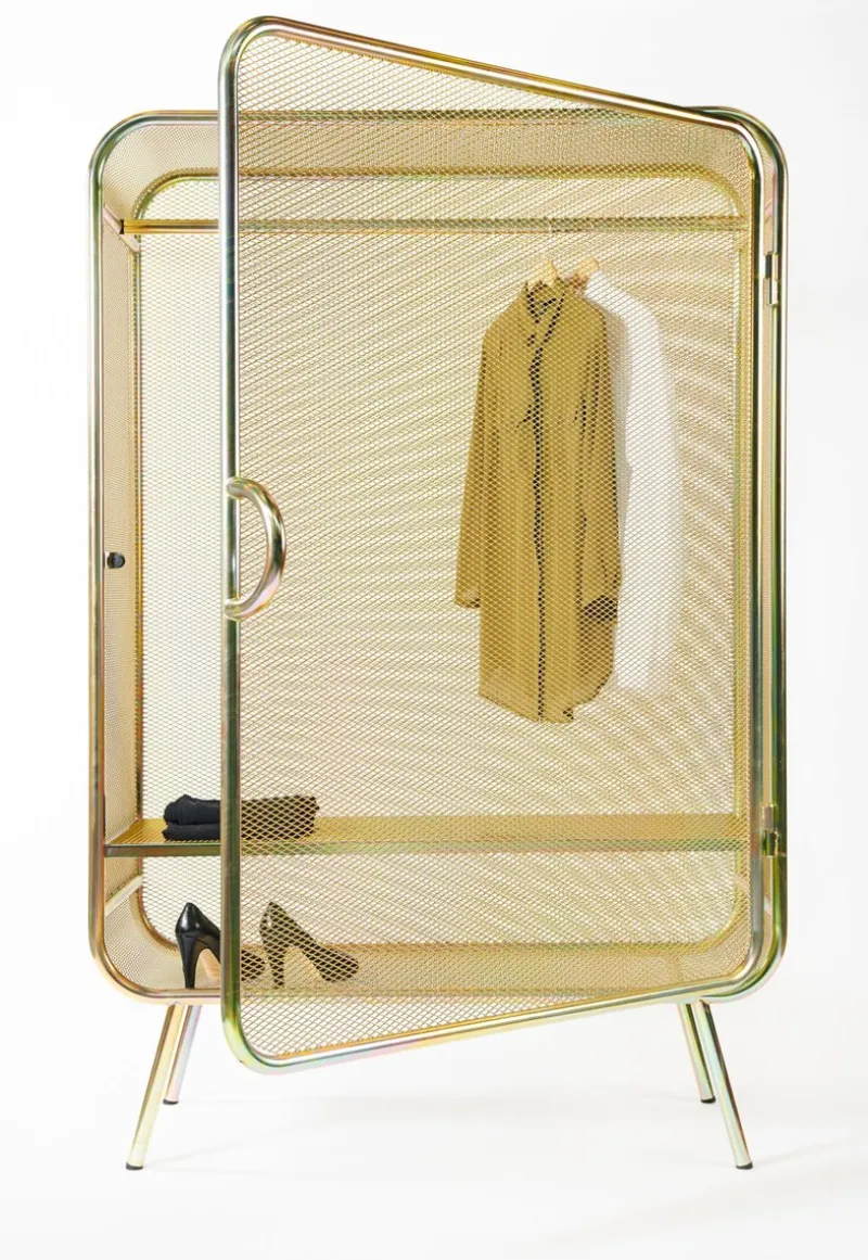 Pamono Large Harold Gold Cabinet, Jesse Visser> Storage