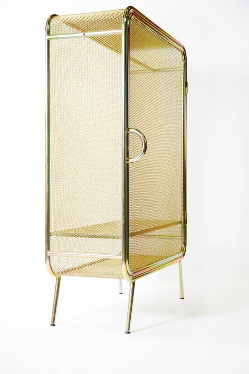 Pamono Large Harold Gold Cabinet, Jesse Visser> Storage