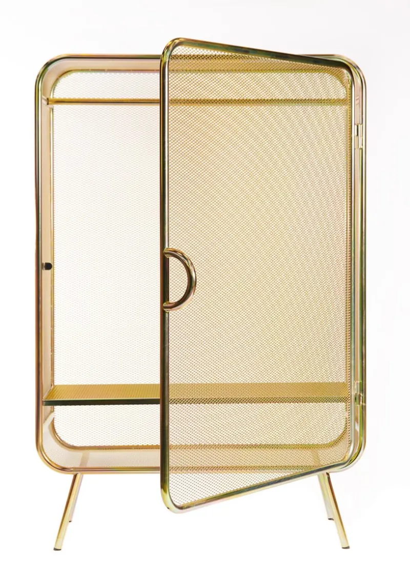Pamono Large Harold Gold Cabinet by Jesse Visser> Storage