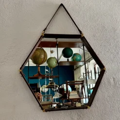 Pamono Large Hexagonal Mirror, 1950s> Mirrors