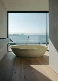 Best Pamono Large High Clay Bathtub by Studio Loho