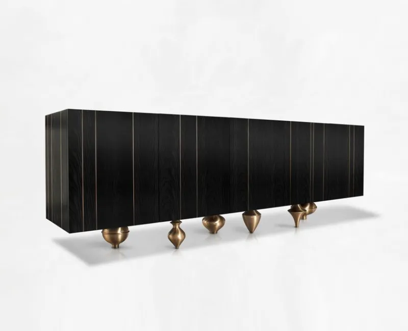 Pamono Large Il Pezzo 1 Black Sideboard by Il Pezzo Mancante> Storage