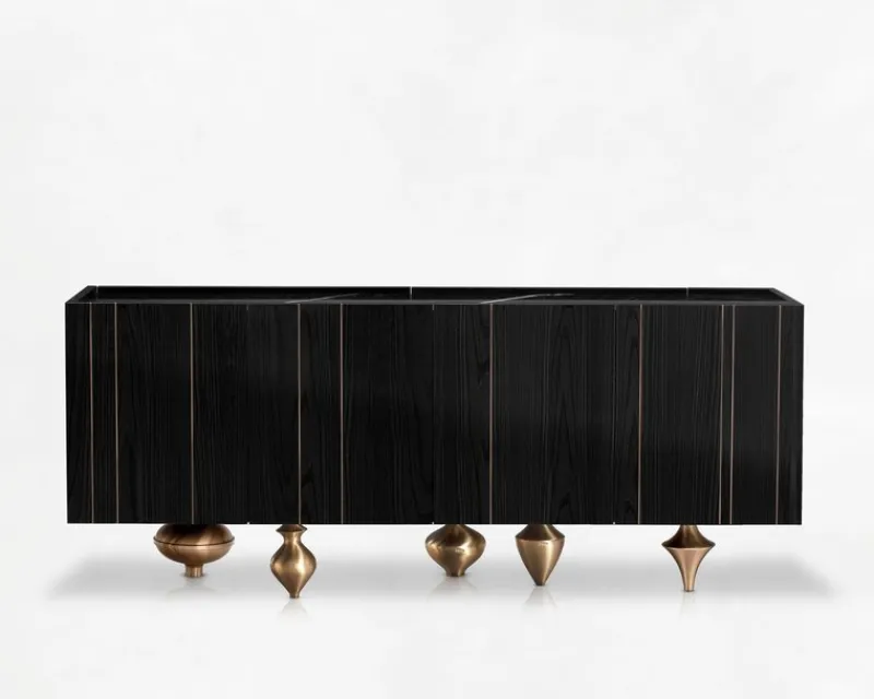 Pamono Large Il Pezzo 1 Black Sideboard by Il Pezzo Mancante> Storage
