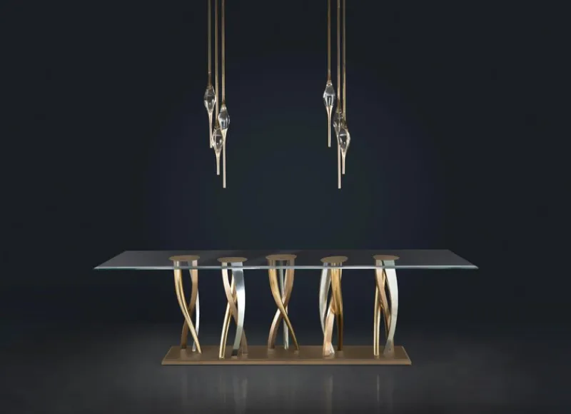 Outlet Pamono Large Il Pezzo 8 Glass Table by Il Pezzo Mancante