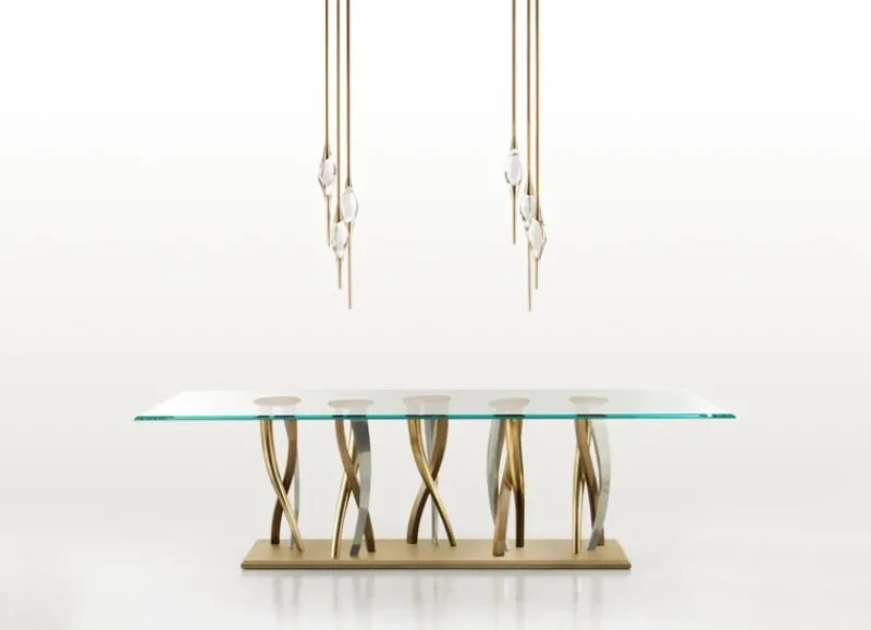 Outlet Pamono Large Il Pezzo 8 Glass Table by Il Pezzo Mancante