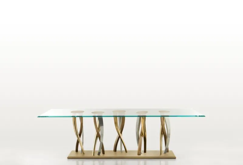 Outlet Pamono Large Il Pezzo 8 Glass Table by Il Pezzo Mancante