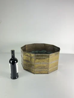 Pamono Large Italian Brass Planter, 1960s> Planters And Jardiniere
