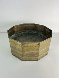 Pamono Large Italian Brass Planter, 1960s><noscript><img width=