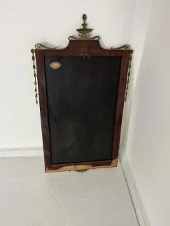 Online Pamono Large Italian Brass Wall Mirror, 1957