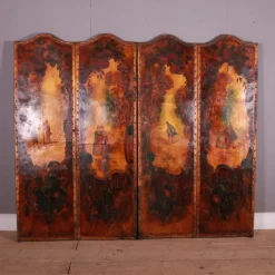 Pamono Large Italian Leather Screen> Room Dividers & Screens