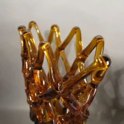 Pamono Large Italian Murano Glass Bowl with Grid Pattern from Made Murano Glass, 1950s><noscript><img width=