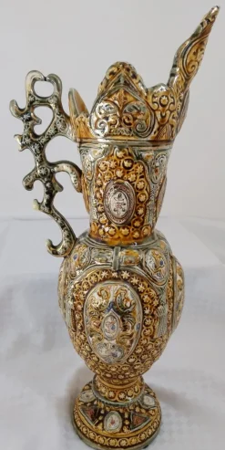 Best Pamono Large Italian Ornate Majolica Jug, 1960s