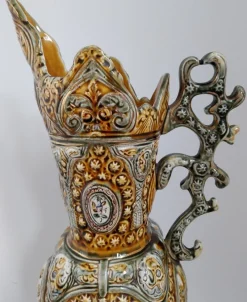 Best Pamono Large Italian Ornate Majolica Jug, 1960s
