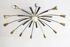 Clearance Pamono Large Italian Sputnik Ceiling Light from Stilnovo, 1950s
