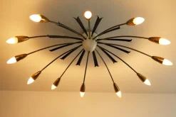 Clearance Pamono Large Italian Sputnik Ceiling Light from Stilnovo, 1950s
