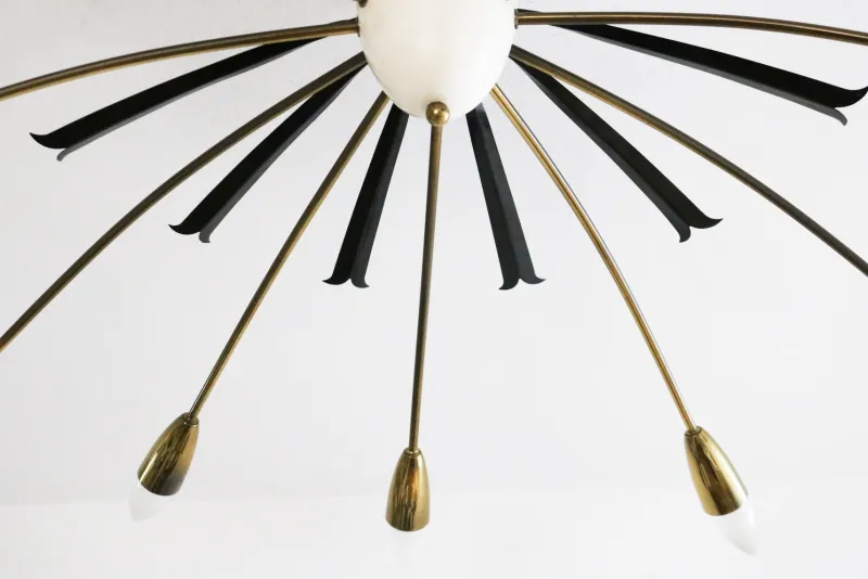 Clearance Pamono Large Italian Sputnik Ceiling Light from Stilnovo, 1950s