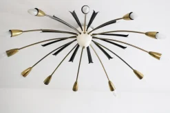 Clearance Pamono Large Italian Sputnik Ceiling Light from Stilnovo, 1950s