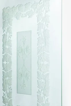Pamono Large Italian Stained Glass Window in Etched Glass, 1950s><noscript><img width=