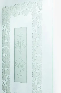 Pamono Large Italian Stained Glass Window in Etched Glass, 1950s><noscript><img width=