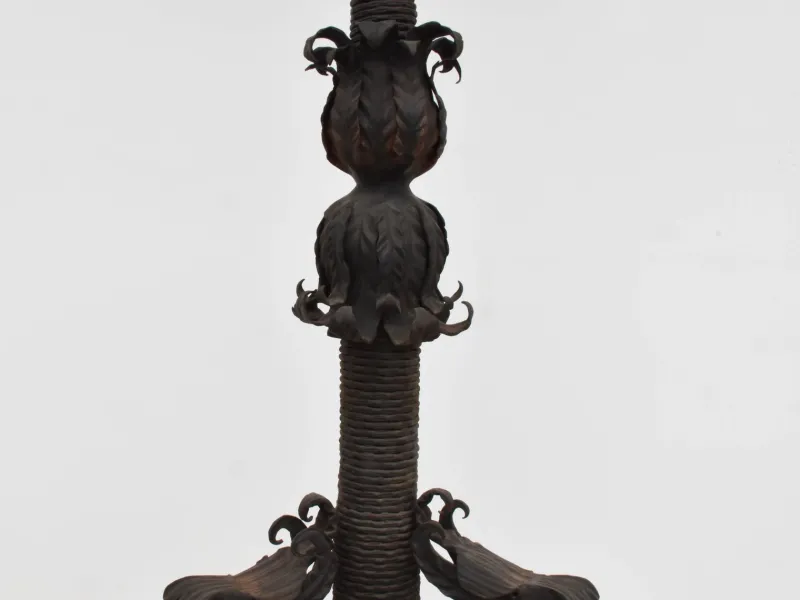 Sale Pamono Large Italian Wrought Iron Outdoor Lamppost from Mazzucotelli, Italy, 1910s