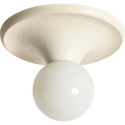 New Pamono Large Ivory Light Ball Wall Lamp by Castiglioni for Flos, 1965