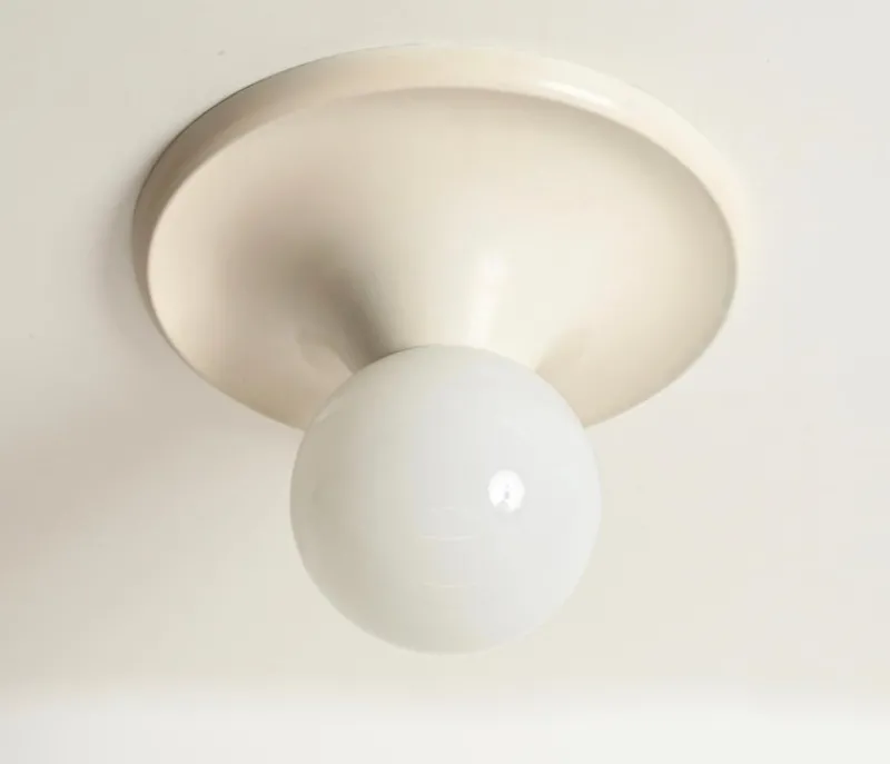New Pamono Large Ivory Light Ball Wall Lamp by Castiglioni for Flos, 1965