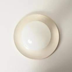 New Pamono Large Ivory Light Ball Wall Lamp by Castiglioni for Flos, 1965