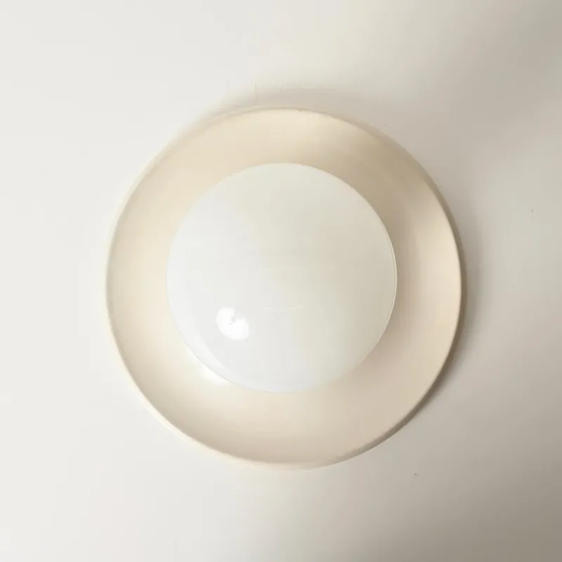 New Pamono Large Ivory Light Ball Wall Lamp by Castiglioni for Flos, 1965