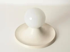 New Pamono Large Ivory Light Ball Wall Lamp by Castiglioni for Flos, 1965