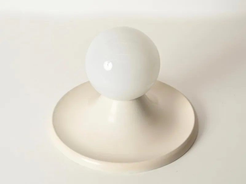 New Pamono Large Ivory Light Ball Wall Lamp by Castiglioni for Flos, 1965