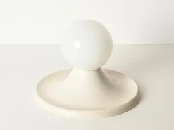 New Pamono Large Ivory Light Ball Wall Lamp by Castiglioni for Flos, 1965