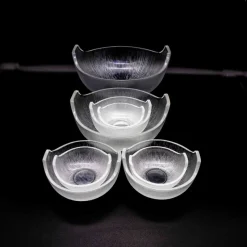 Pamono Large Japanese Bowls by Hoya Crystal, 1960s, Set of 8> Serving Dishes