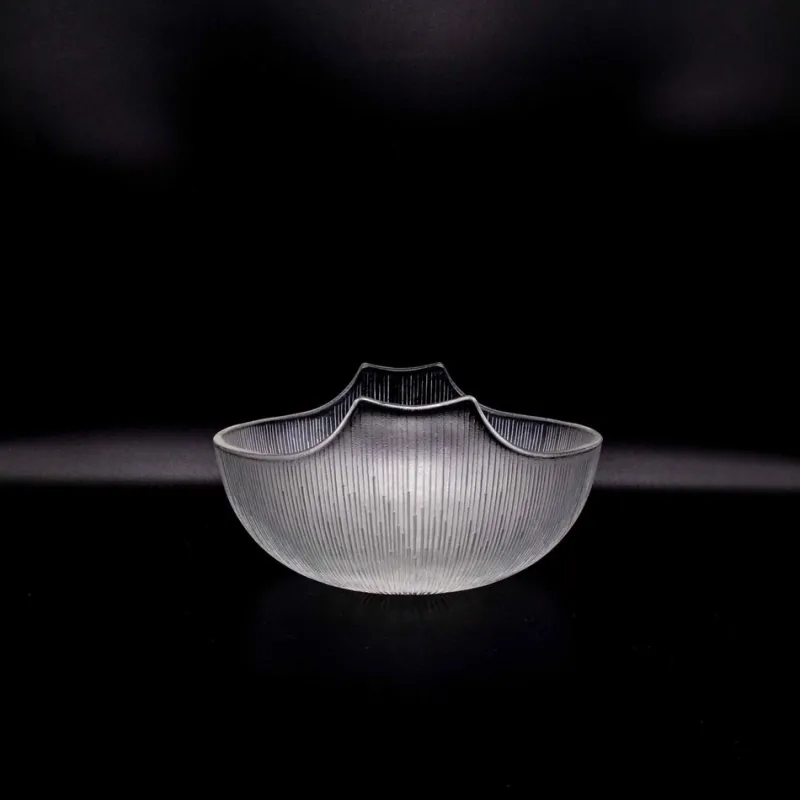 Pamono Large Japanese Bowls by Hoya Crystal, 1960s, Set of 8> Serving Dishes
