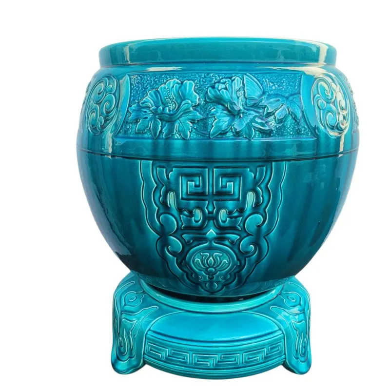Pamono Large Japanese-Style Ceramic Planter, 1800s> Planters And Jardiniere