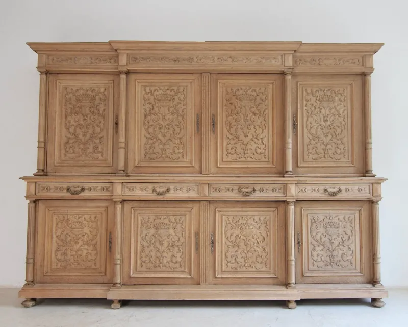 Outlet Pamono Large Late 19th Century Bleached Oak Cabinet