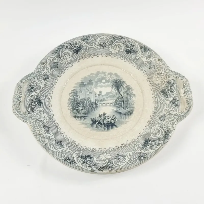 Discount Pamono Large Late 19th Century Victorian Serving Plate in Rhine Pattern, England