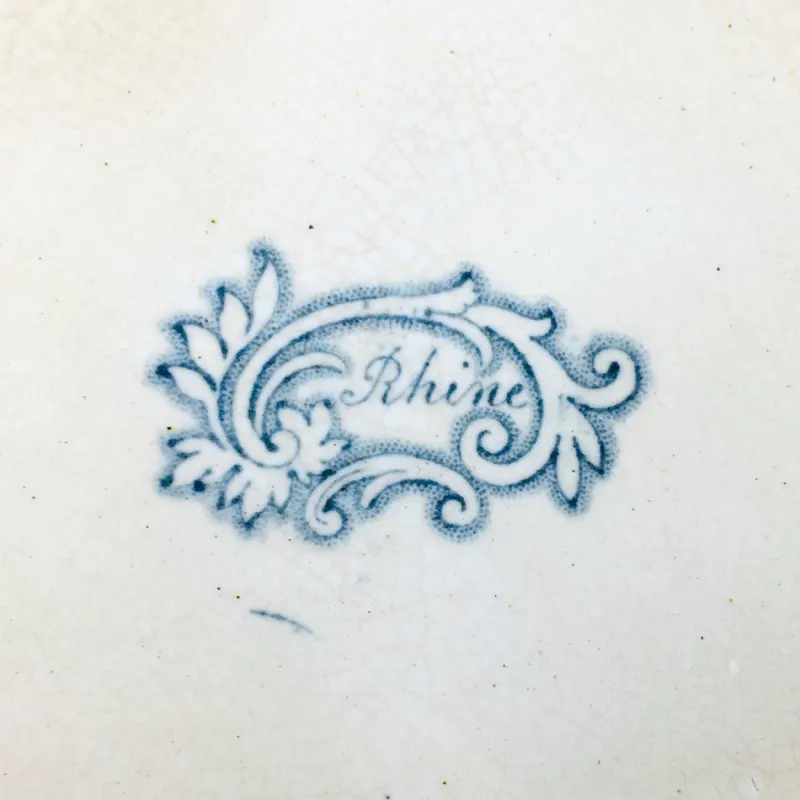 Discount Pamono Large Late 19th Century Victorian Serving Plate in Rhine Pattern, England