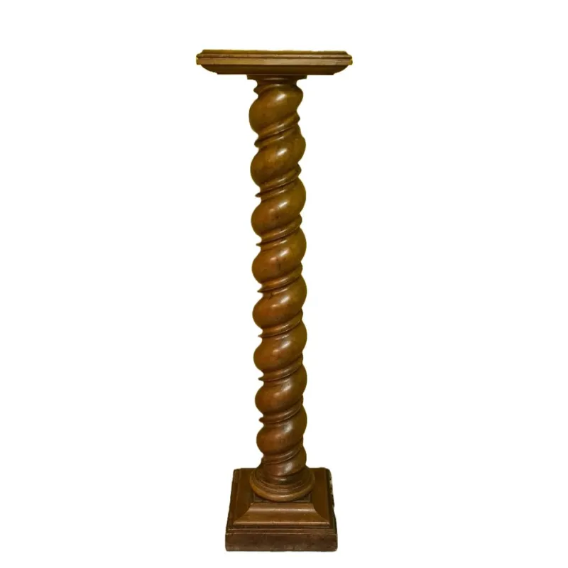Sale Pamono Large Louis XII French Walnut Barley Twisted Pillar, 1870s