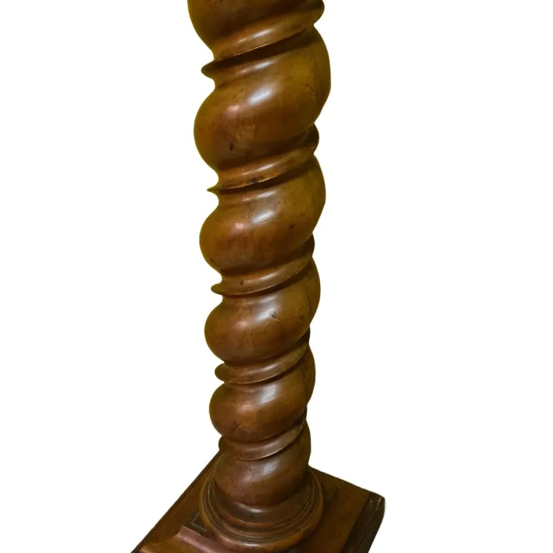 Sale Pamono Large Louis XII French Walnut Barley Twisted Pillar, 1870s