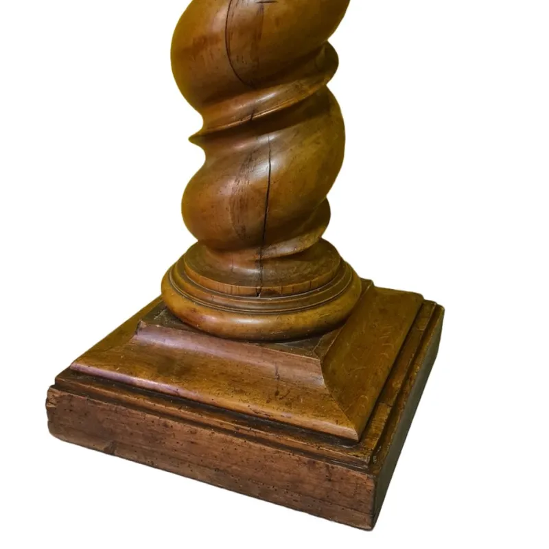 Sale Pamono Large Louis XII French Walnut Barley Twisted Pillar, 1870s
