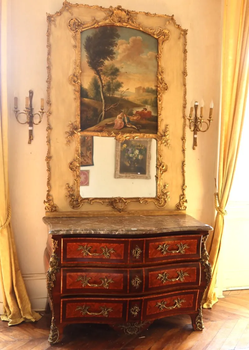 Pamono Large Louis XV Style Mirror> Mirrors